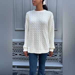 Brandy Melville Brianna Cable Knit Cotton Sweater